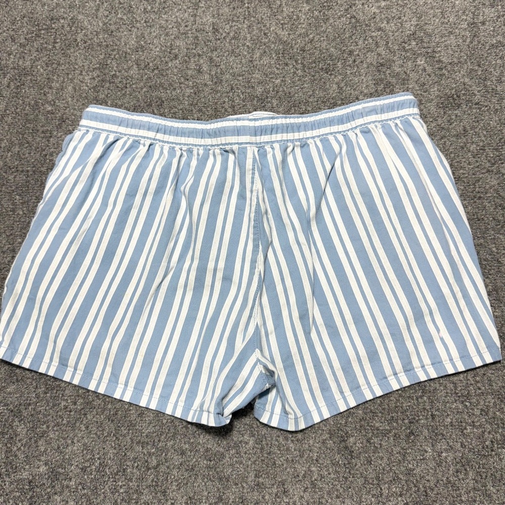 Polo Ralph Lauren Shorts Womens Large Blue White Striped Drawstring Prepster 3" - Picture 2 of 9